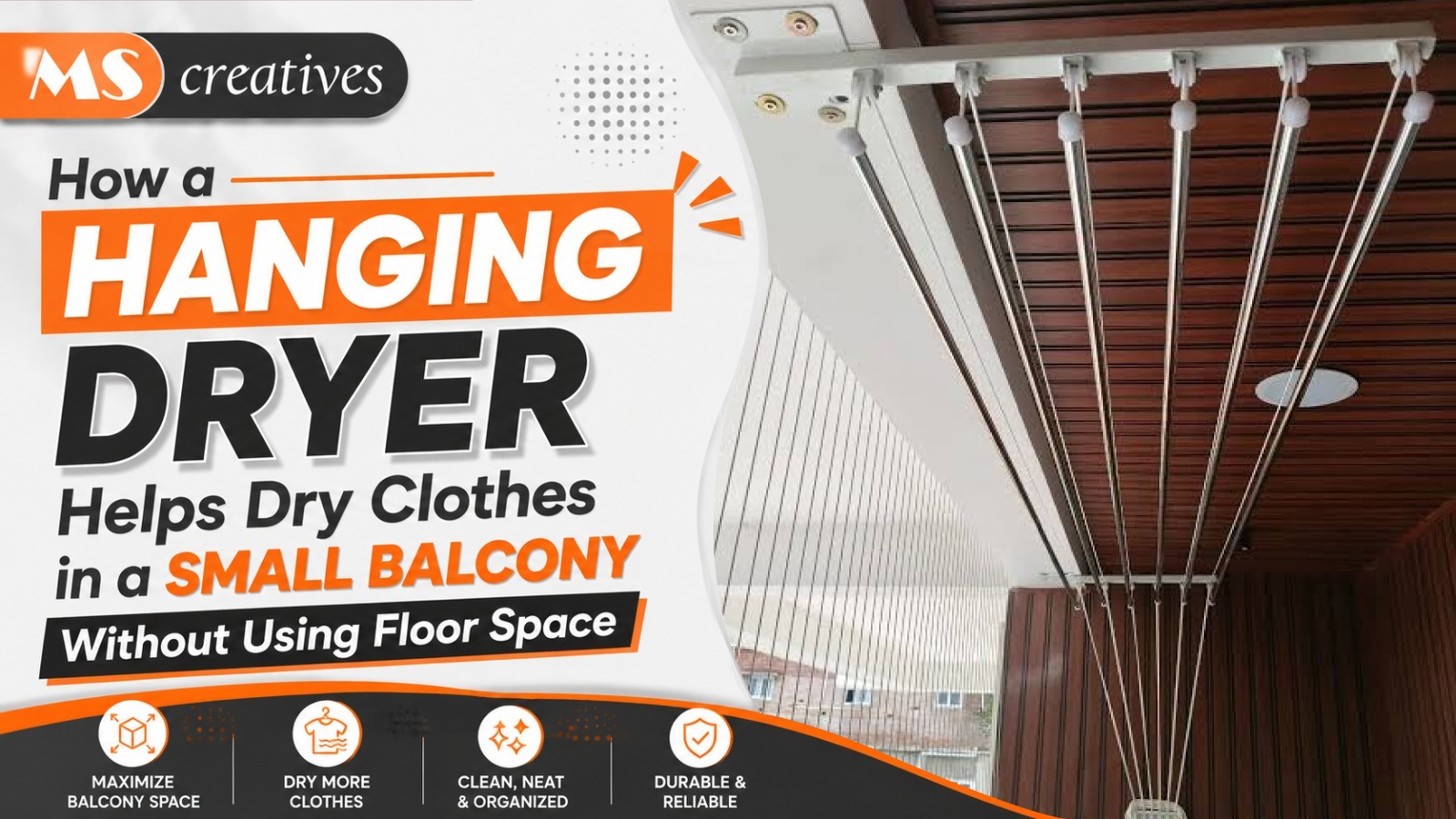 Read more about the article How a Hanging Dryer Helps Dry Clothes in a Small Balcony Without Using Floor Space